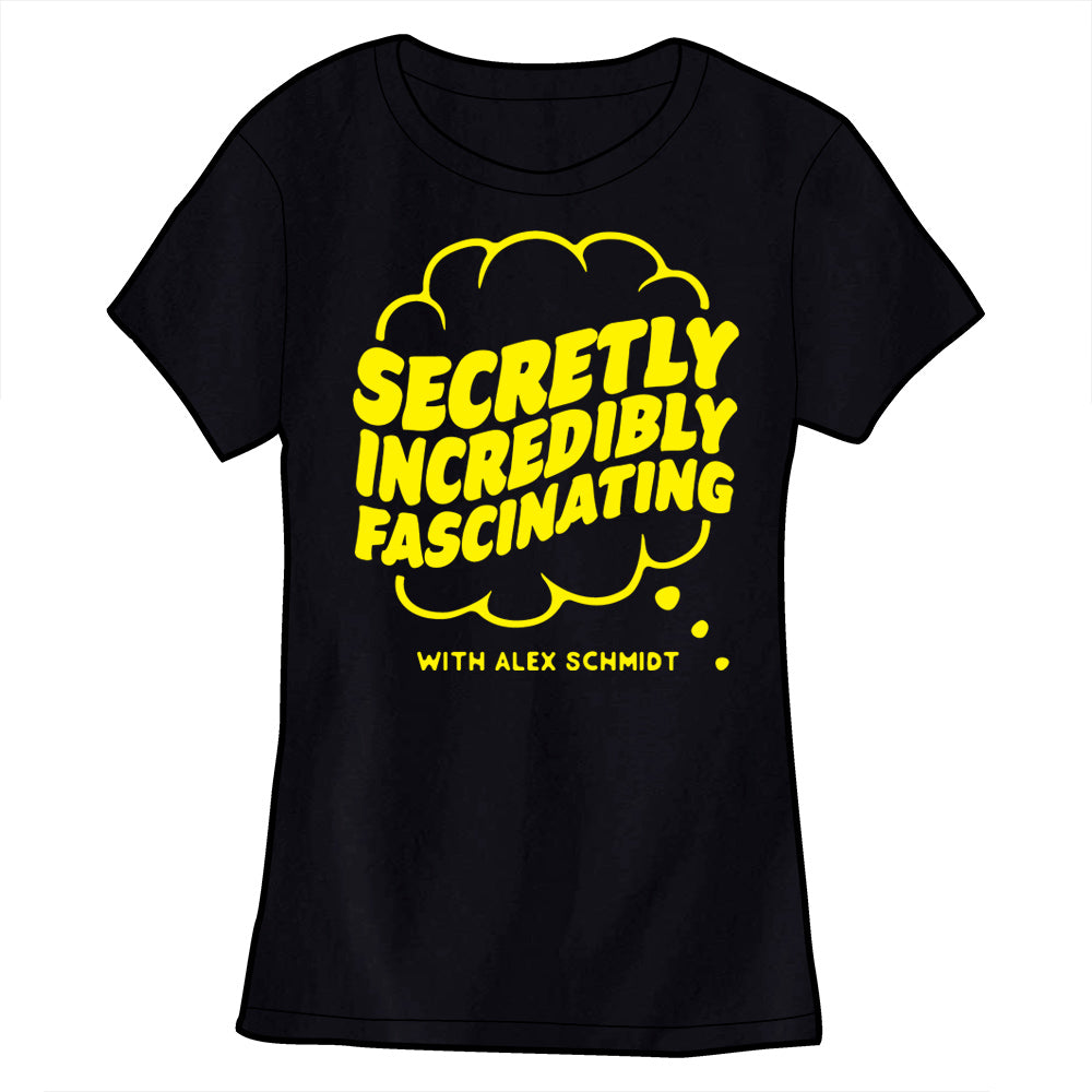 Secretly Incredibly Fascinating Logo Shirt - Limited Black Edition! Shirts Cyberduds Fitted Small  