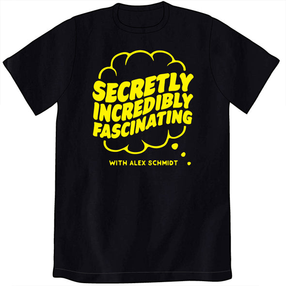 Secretly Incredibly Fascinating Logo Shirt - Limited Black Edition! Shirts Cyberduds Unisex Medium  