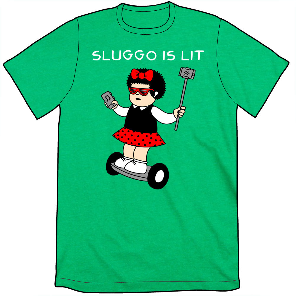 Sluggo Is Lit Shirt Shirts clockwise Unisex Small Kelly Green 