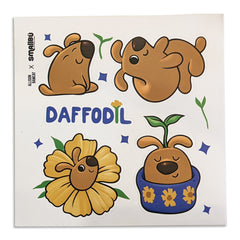 Daffodil Stickers and Pins Pins and Patches Smallbu Daffodil Sticker Sheet  