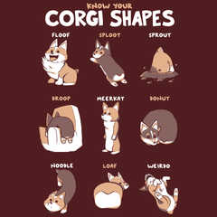 Know Your Corgi Shapes Shirts and Posters Shirts Brunetto   