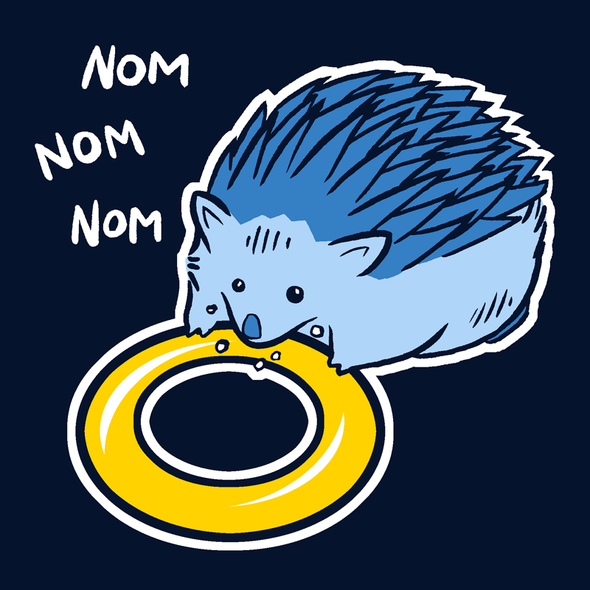 Hungry Blue Hedgehog Shirt Shirts Brunetto   