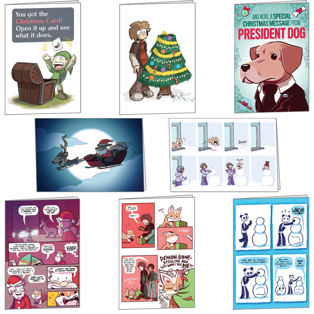 Sam & Fuzzy Holiday Cards Cards PSPrint Both Sets (Save $2)  