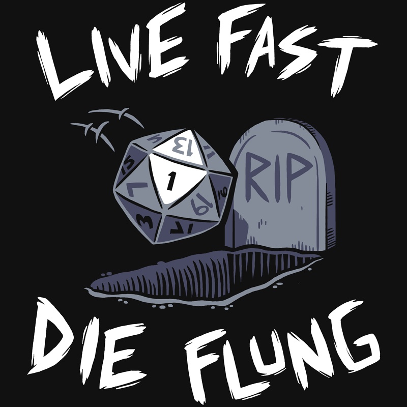 Live Fast Die Flung Shirt *LAST CHANCE* Shirts Brunetto   