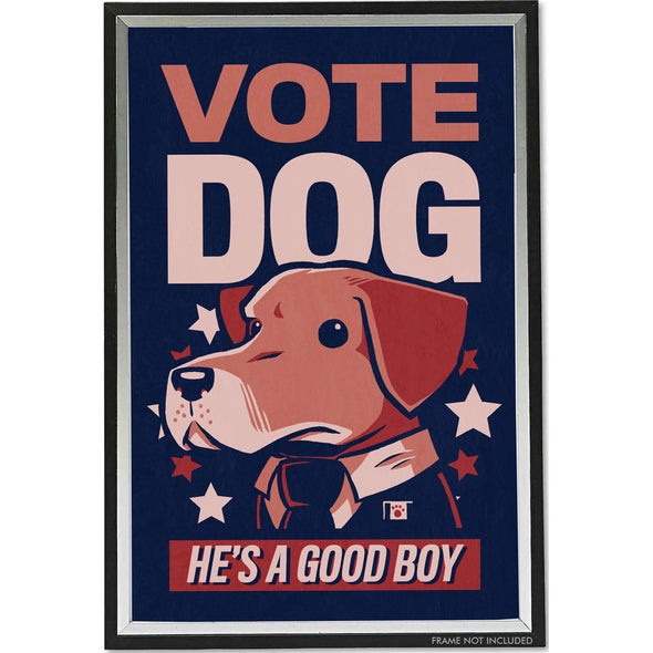 Vote Dog Print 11x17 Art Cyberduds   