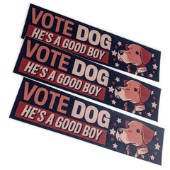 Vote Dog Stickers Stickers SNF Three Please! ($12)  