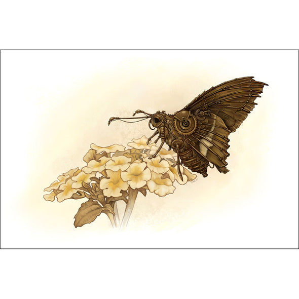 Steampunk Butterfly Print 18x12" Art Cyberduds   