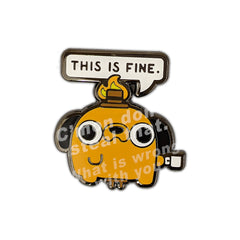 This is Fine Question Hound TealTeacup Pin Pins and Patches KCG   