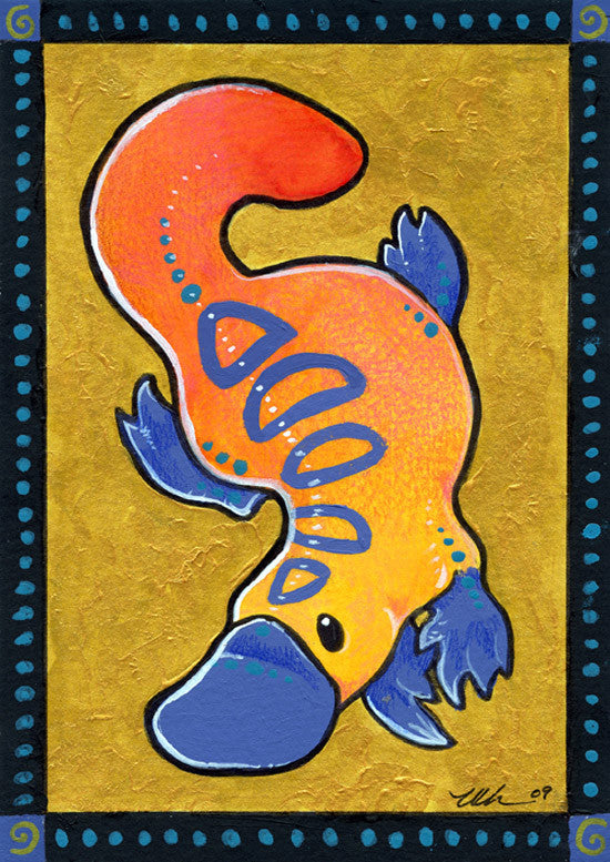 Vivid Beasts Prints Art Cyberduds Vivid Platypus - 12x16 ($14)  