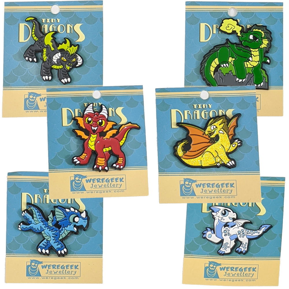 Tiny Dragons Pins Pins and Patches WG All Six!  