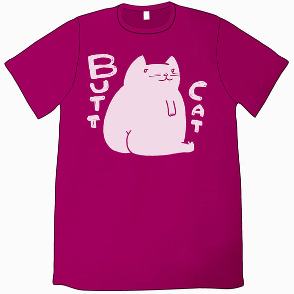 Butt Cat Shirt (Raspberry) Shirts Brunetto   