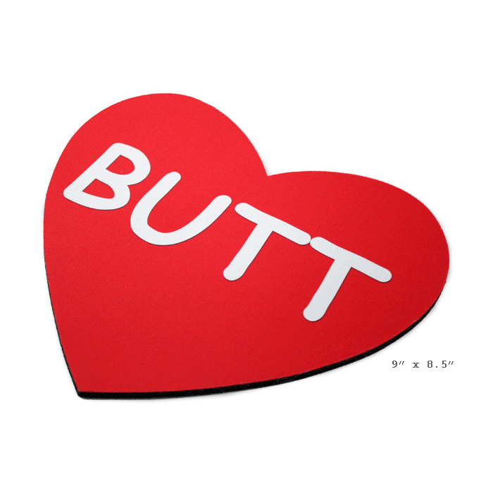 Heart-Shaped Valentime Mouse Pad  Cyberduds BUTT  
