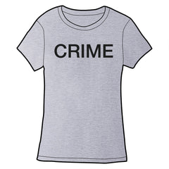 Crime Shirt Shirts Brunetto Heather LightGray Ladies Small 
