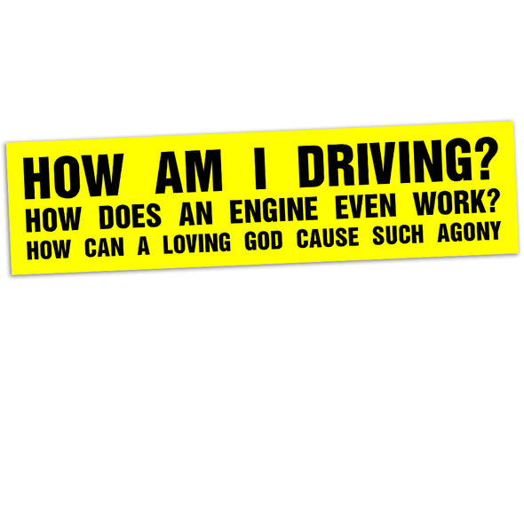 How Am I Driving Stickers and Magnets Stickers Stickermule   