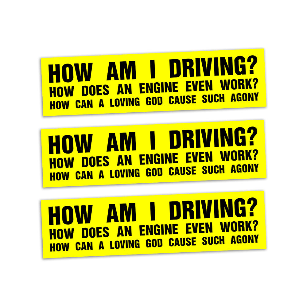 How Am I Driving Stickers and Magnets Stickers Stickermule Three Little Ones  