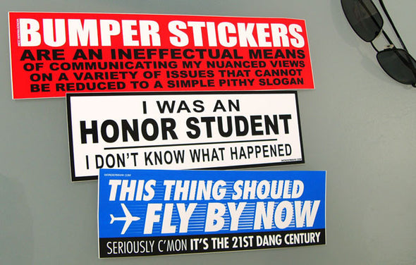 Three Wondermark Bumper Stickers Stickers WON   