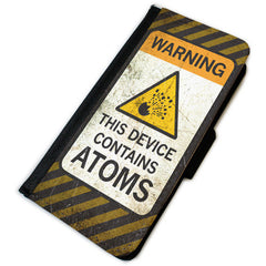 This Device Contains Atoms: Phone Wallet Case (by Wondermark) Accessories Cyberduds   