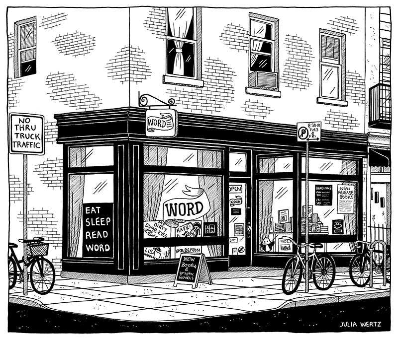 Cityscape Prints Art Cyberduds Word Bookstore - 11x9  