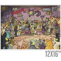 Cat Show Poster Art Cyberduds 12 x 16" ($20)  