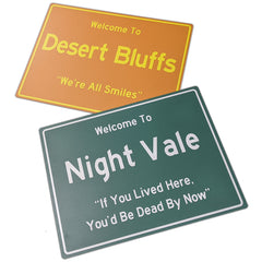 Welcome to Night Vale Road Signs Art signs.com Both Signs! ($70)  
