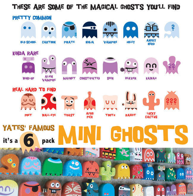 Six Pack of Yates' Famous MiniGhosts Accessories YAT   