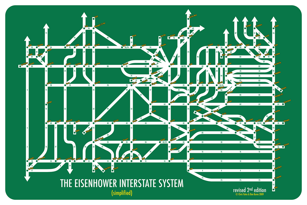 Interstate Map Prints Cyberduds   